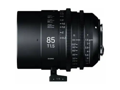 Objetivo Sigma 85mm T1.5 FF F/AP2 METRIC High Speed Prime PL