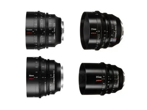 7Artisans 14mm, 35mm, 50mm, 85mm T2.0/2.9 Spectrum Cine 4-Lens Kit