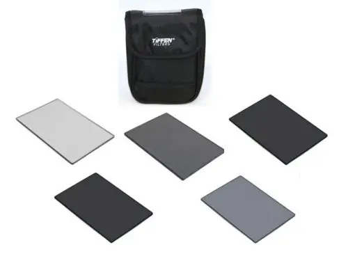 Kit 5 Filtros Tiffen 4x5.6 ( ND0.3, ND0.6, ND0.9, ND1.2, Polarizador)