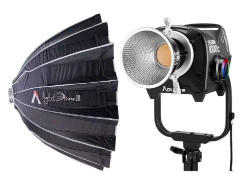 Foco LED Aputure Storm S1000c 1000W BLAIRCG con softbox parabólico 90cm