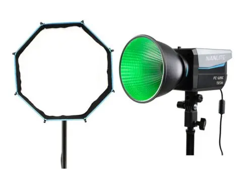 Foco LED Nanlite FC-120C RGBW con softbox Octagonal 40cm