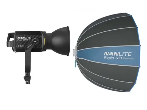Foco LED Bicolor Nanlite Forza 300B II con Softbox Parabólico