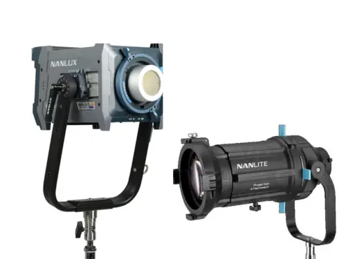 Foco Nanlux Evoke 600C con Cañón Nanlite con óptica 19º