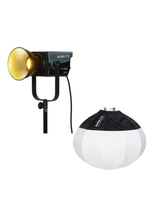 Foco LED Nanlite FC-500C RGBW con Lantern softbox Nanlite 65 cm