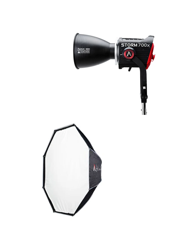 Foco LED Aputure-Storm 700x BLAIR + Octabox Aputure 120cm