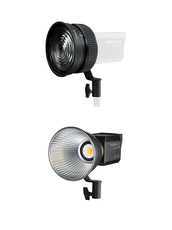 Foco LED bicolor Nanlite Forza 60B 2700K-6500K + Lente Fresnel Nanlite FL-11