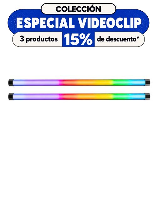 Kit 2 tubos LED RGB 120cm con batería Nanlite PavoTube II 30X