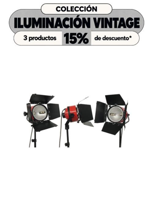Kit 3 focos cuarzo 1000W 3200K