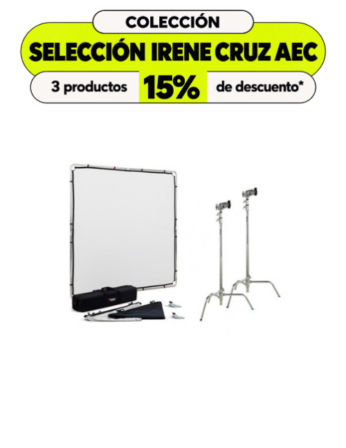 Kit marco Manfrotto 2x2m con tela difusora, tela negra y tela reflectora plateada/blanca